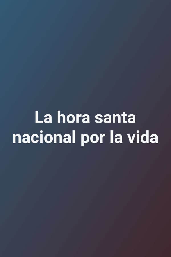 La hora santa nacional por la vida